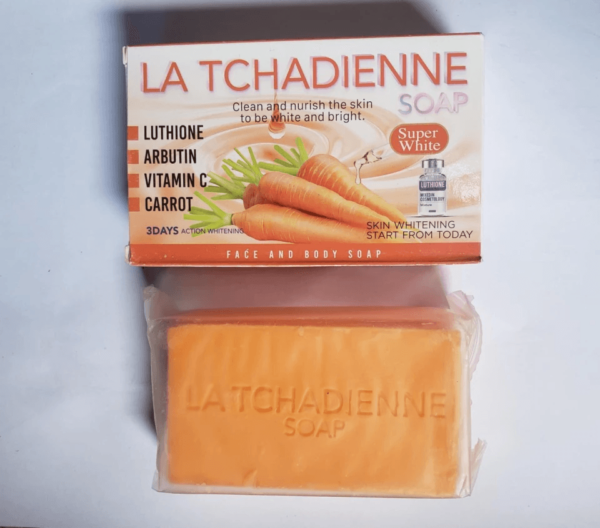 “LA TCHADIENNE” Super Lightening, Exfoliating, Carrot-Based Soap