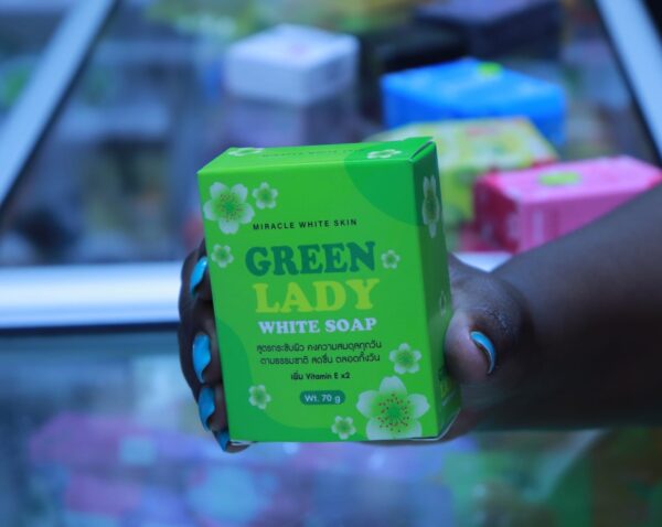 Green lady white Soap